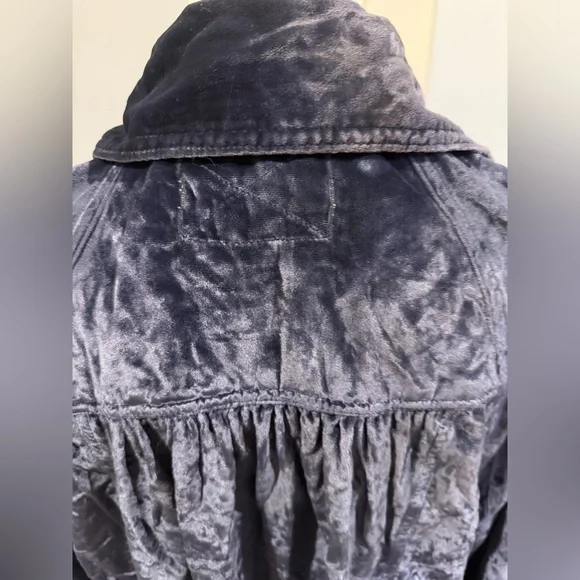 We The Free Velvet Shirt in Deep Blue - Picture 4 of 5